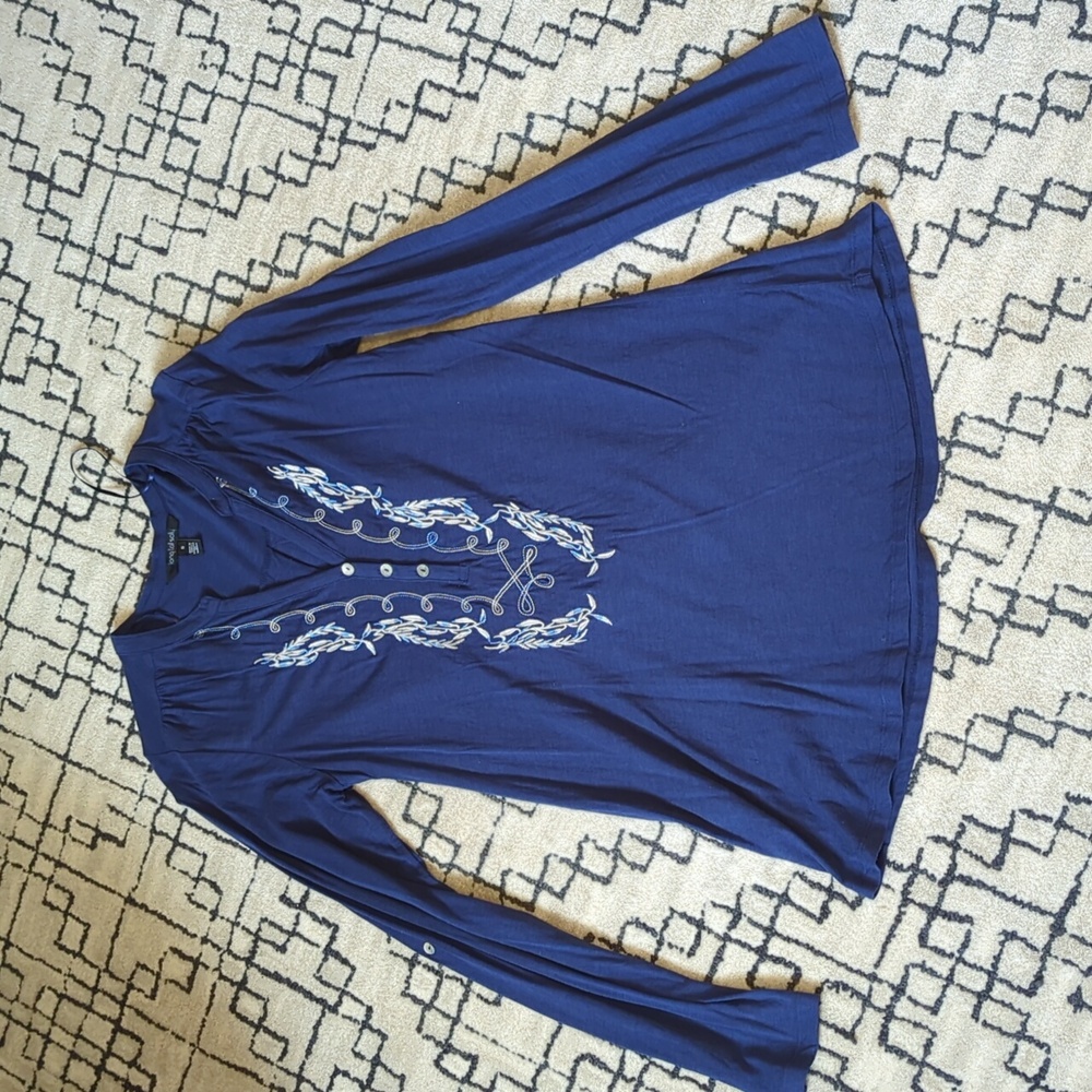 Blue Tunic Long Tall Sally Size S
